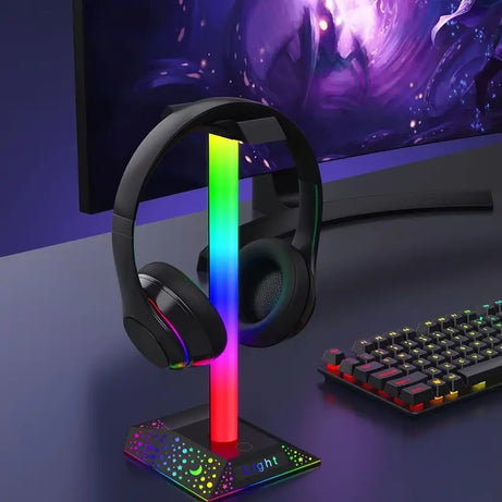 RGB Gaming Headset Stand with LED Lights & USB Connection – Stylish and Durable Headphone Holder for Gamers
