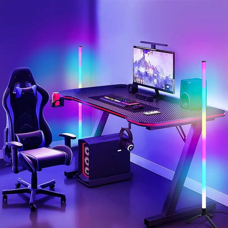 RGB LED Corner Floor Lamp – Modern Ambient Mood Light with Remote & App Control for Bedroom, Living Room & Gaming Setup
