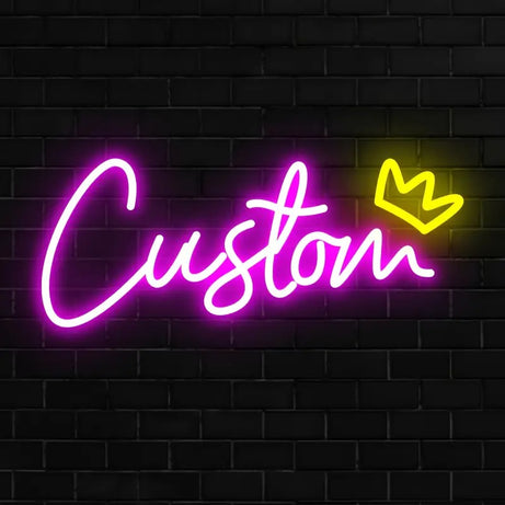 Custom Crown LED Neon Sign – Personalized Neon Light for Bedroom, Wedding, Bar & Gifts